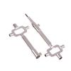 Outils Multifonctions, Clés de Bâtiment et Clés de Serrurier pour Cylindres de Serrure, Outils de Mesure pour Cylindre de Serrure Clé de Construction 6 en 1
