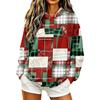 Women's Casual Long Sleeve Pullover Hoodie with Christmas Print for Holiday Occasions