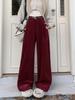 Pantaloni a zampa larga in velluto a coste da donna Autunno Inverno Nuova Moda Eleganti Taglie Forti Larghi Casual Semplici Lunghi Pantaloni Dritti Abbigliamento