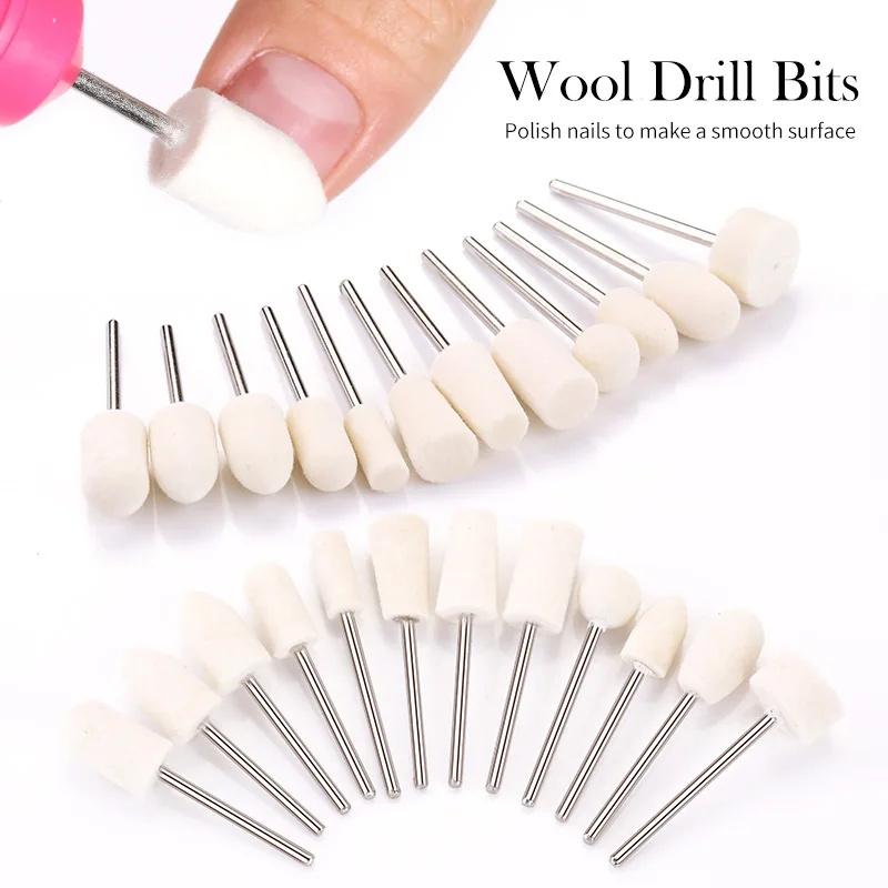 Nail Art Drill Set Bits Replace Sandpaper Head Gel Tips Grinding Polishing Tool Nail Tools Pedicure Nail Machines Accessories