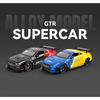 1/24 Nissan GT-R GTR R35 Stop Metalu Samochód Sportowy Model Odlewany Metal Pojazdy Wyścigowe Model Samochodu Dźwięk i Światło Z Spryskiwaniem Zabawka Dla Dzieci Prezent