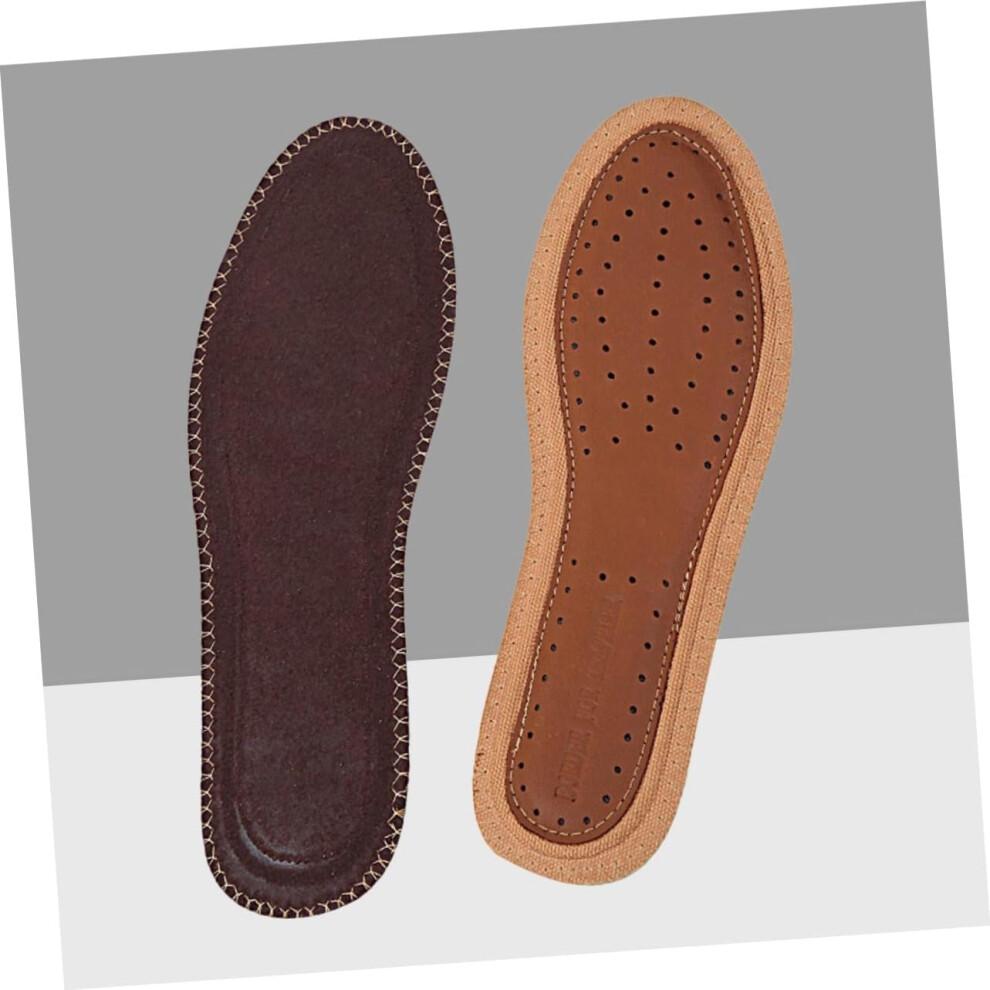 2pairs Bamboo Charcoal Insoles Leather for Shoes Sweat Absorption Damping Shoe Pads Comfort Insoles