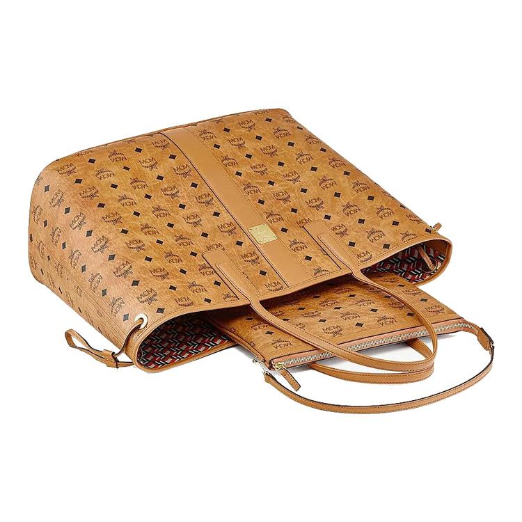 New MCM Coated Canvas Leather Combo Bag, Tote Bag, Shopping Bag, Handbag, Shoulder Bag Large Women's MWPCSVI02CO001