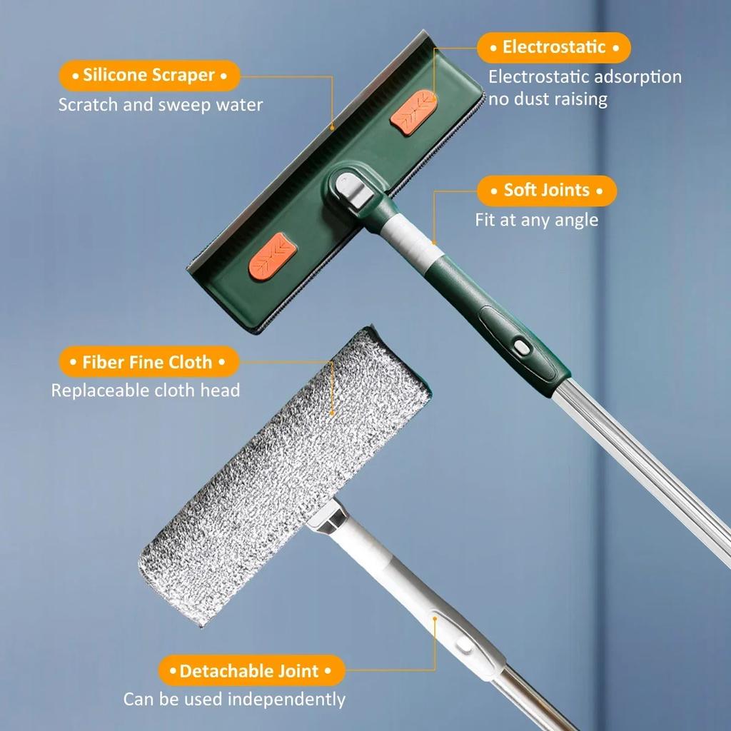 Window Squeegee Cleaner Shower Squeegee 57/89inch Telescopic Window Washing Equipment with Head,and Cleaning Tools High Window