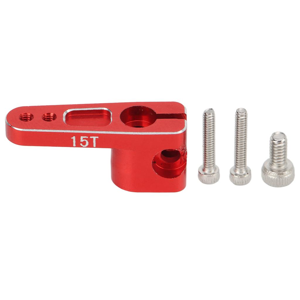 Metal Servo Arm Aluminum Alloy 15T Stable RC Steering Servo Horn for AXIAL SCX24 124 RC Car Red