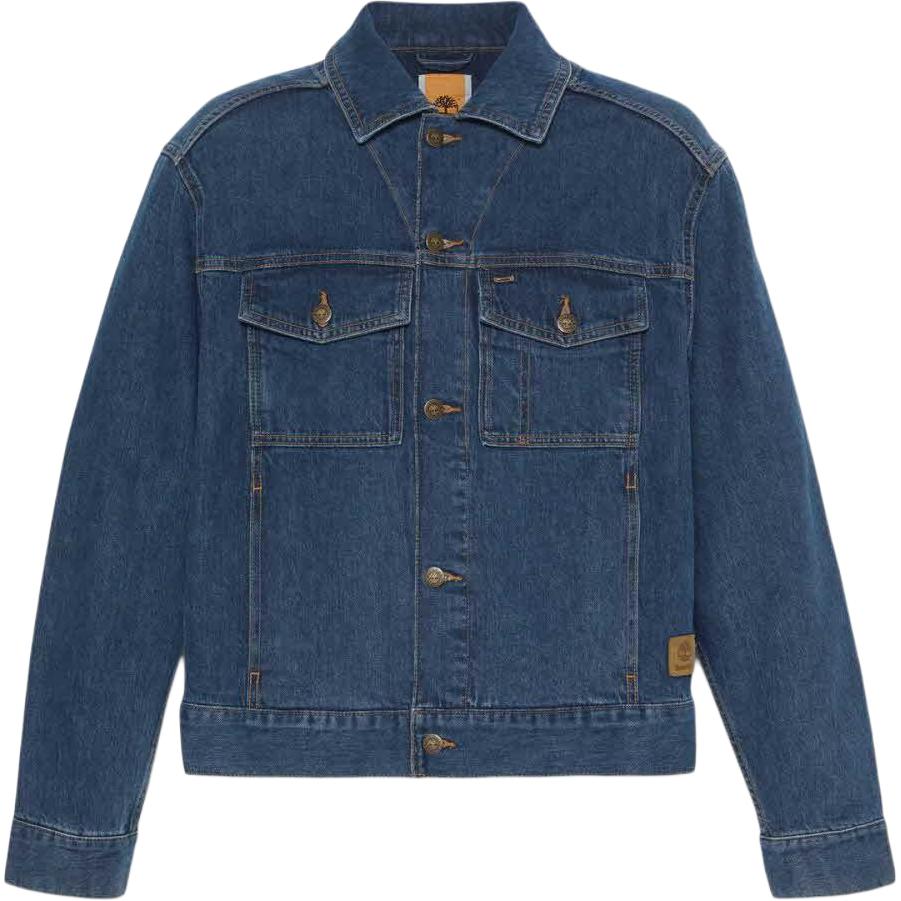 

Timberland Solid Color Button-Down Denim Jacket Men jackets Blue TB0A6ADYA111 L