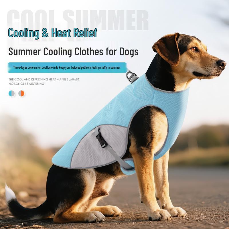 Pet Cooling Vest: Breathable, Anti-Heatstroke Dog Apparel with Reflective Strip for Summer