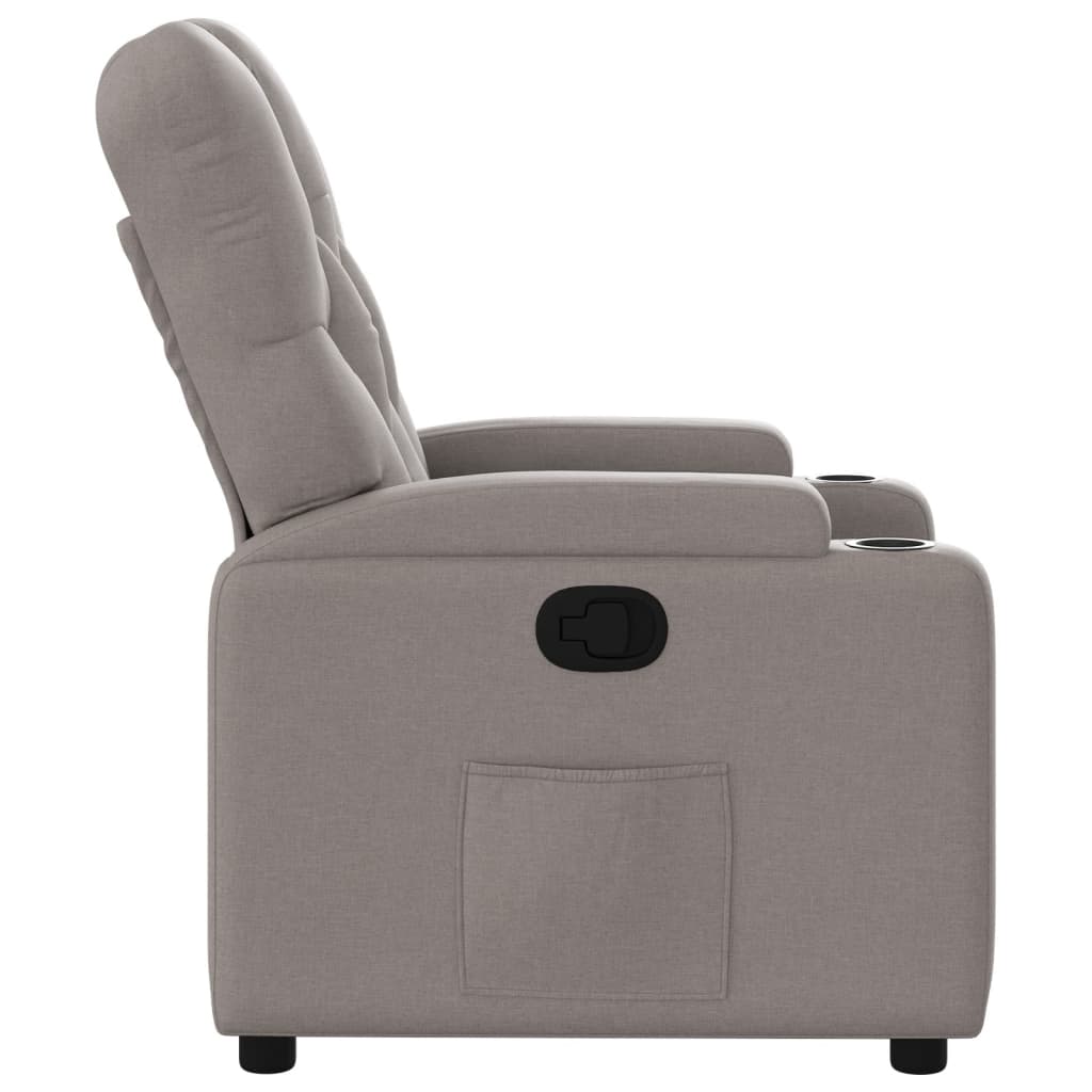 Recliner Chair Taupe Fabric