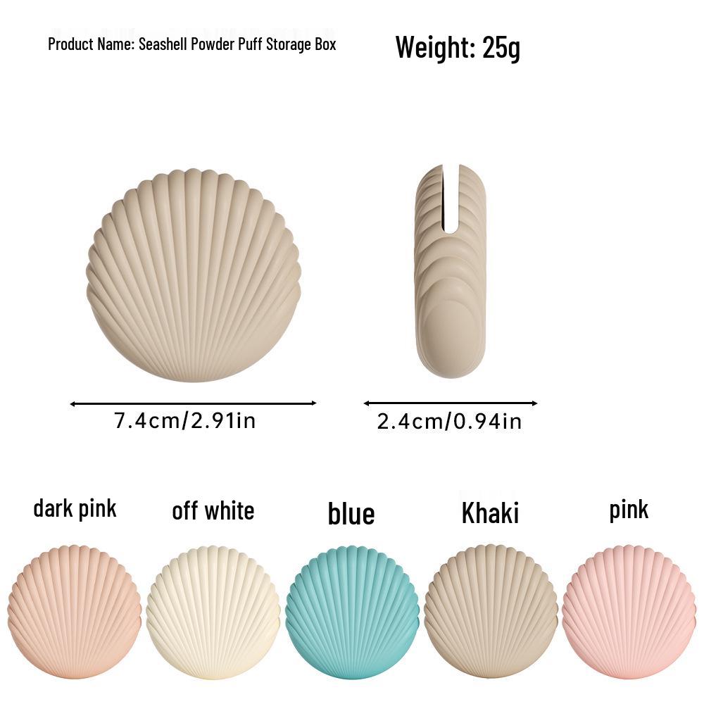 

Shell-Shaped Silicone Makeup Sponge Case - Dustproof, Breathable, Portable, Waterproof Cover Milky White (1 pc)