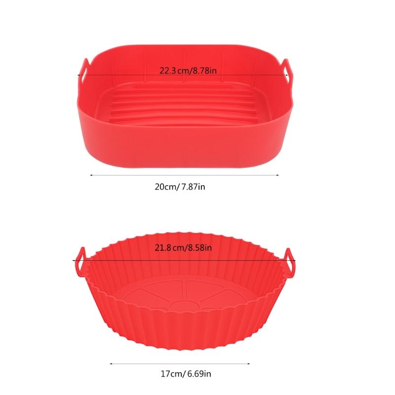 3Pcs Air Fryer Silicone Liners Reusable Air Fryer Silicone Pots