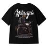 New Cool Motorcycle Print Harajuku Street Short Sleeve Men's Summer Trend 100% Cotton High Quality Round Neck Fitness Top