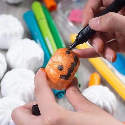 12Pcs Foam Pumpkins White Artificial Pumpkin Ornaments Paintable DIY Crafts for Halloween Fall