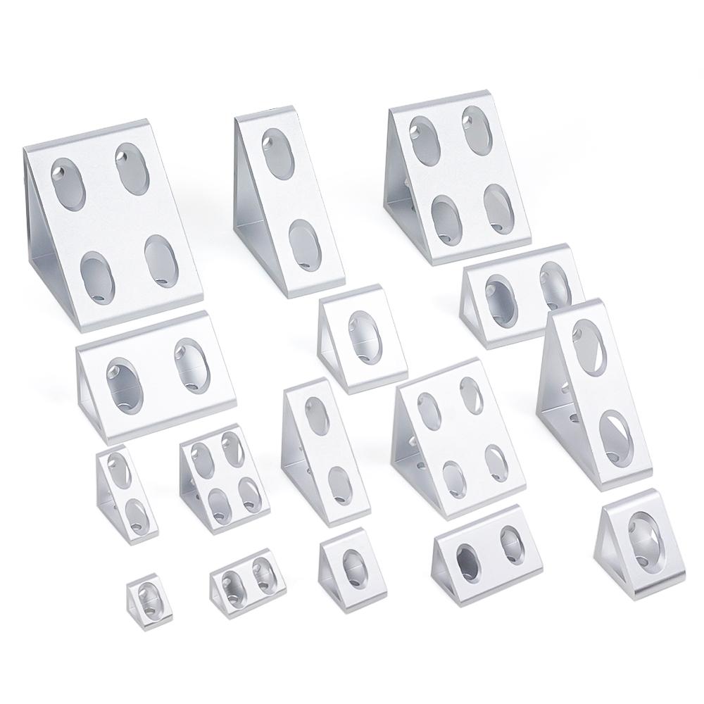 Aluminum Profile 90 Degree Block Triangle Connector Bracket For 2020 2040 3030 4040 4080 Series V-slot Aluminum Profile