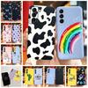 For Samsung Galaxy S22 5G Phone Case Cute Rainbow Milk Cow Painted Cover For Samsung S22 Plus S 22 Ultra Soft Silicon Fundas