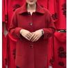High-End Versatile Wool Coat for Middle-Aged and Elderly Women - Loose Fit, Plus Size, Autumn/Winter Trend