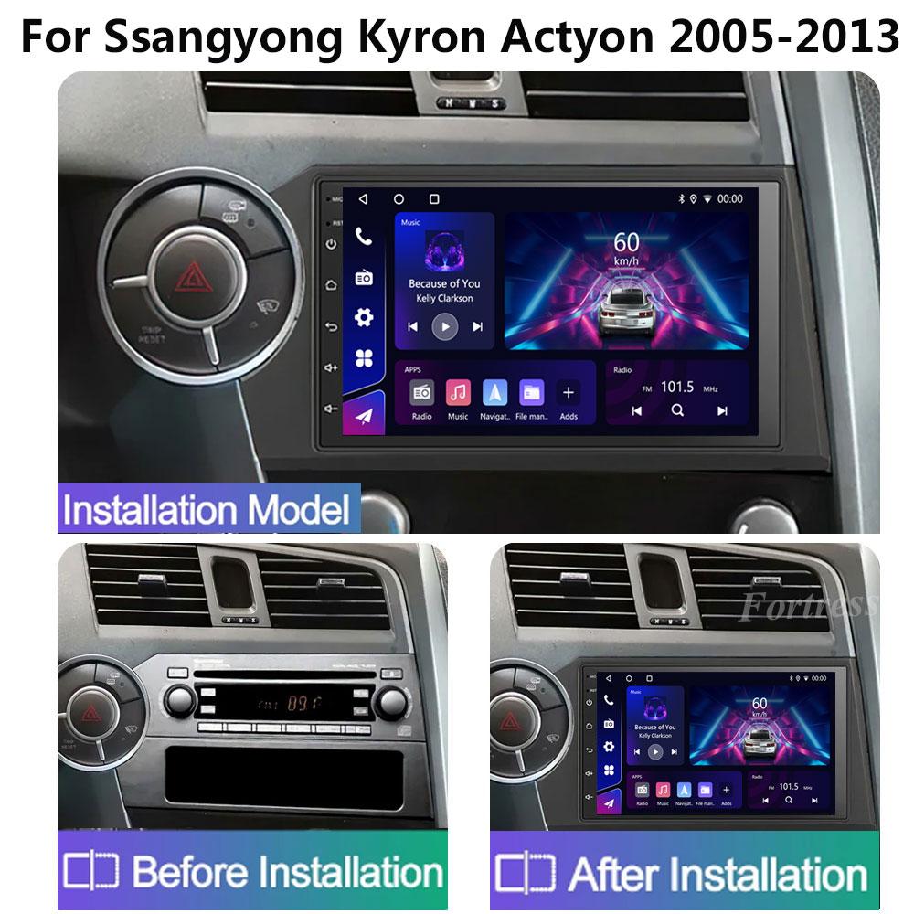 Android 16 For SsangYong Kyron Actyon C100 2005 2006 2007 - 2011 2K QLED Stereo Car Radio Multimedia Video Player GPS 4G CarPlay