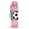 1PC It Is My 10th Birthday Soccer Print 750ml Color Plastic Water Bottle Leakproof Flip Straw Lid For Sports Office Home Use