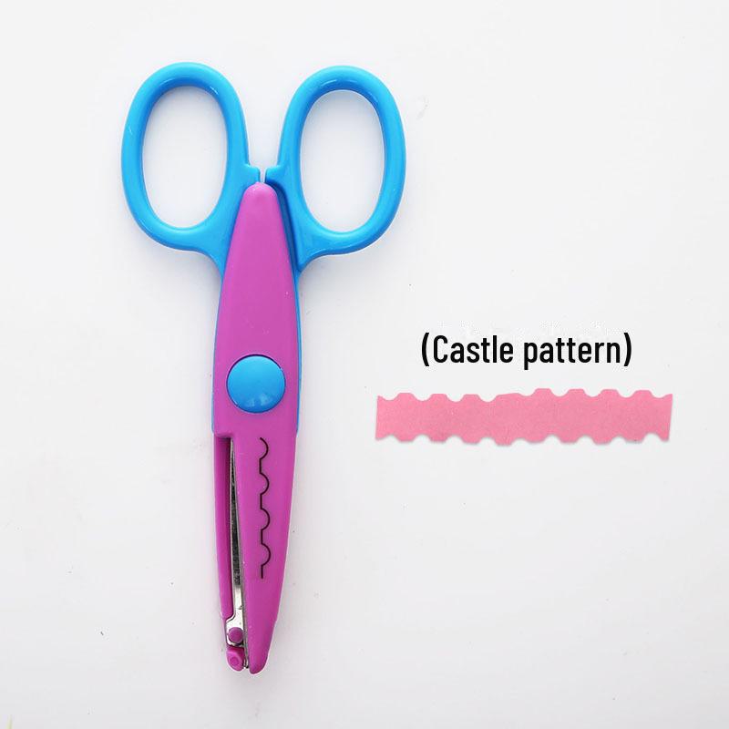 Children's Safety Scissors for Crafting, Ages 3-6: Fun Lace and Photo Cutting Tools for Kindergarten and DIY Albums