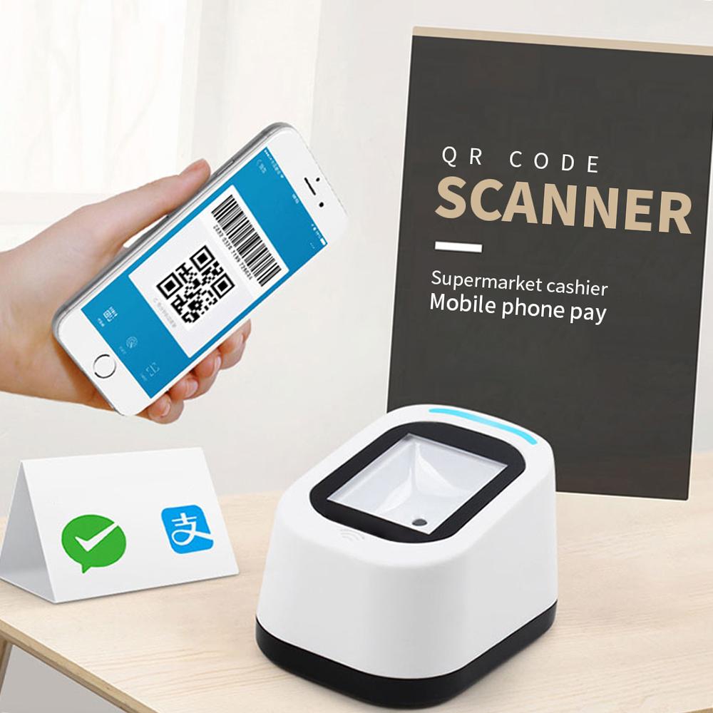 Wired Bar  Scanner USB Versatile Scanning Scan QR   1D 2D   Reader for Supermarkets Stores White