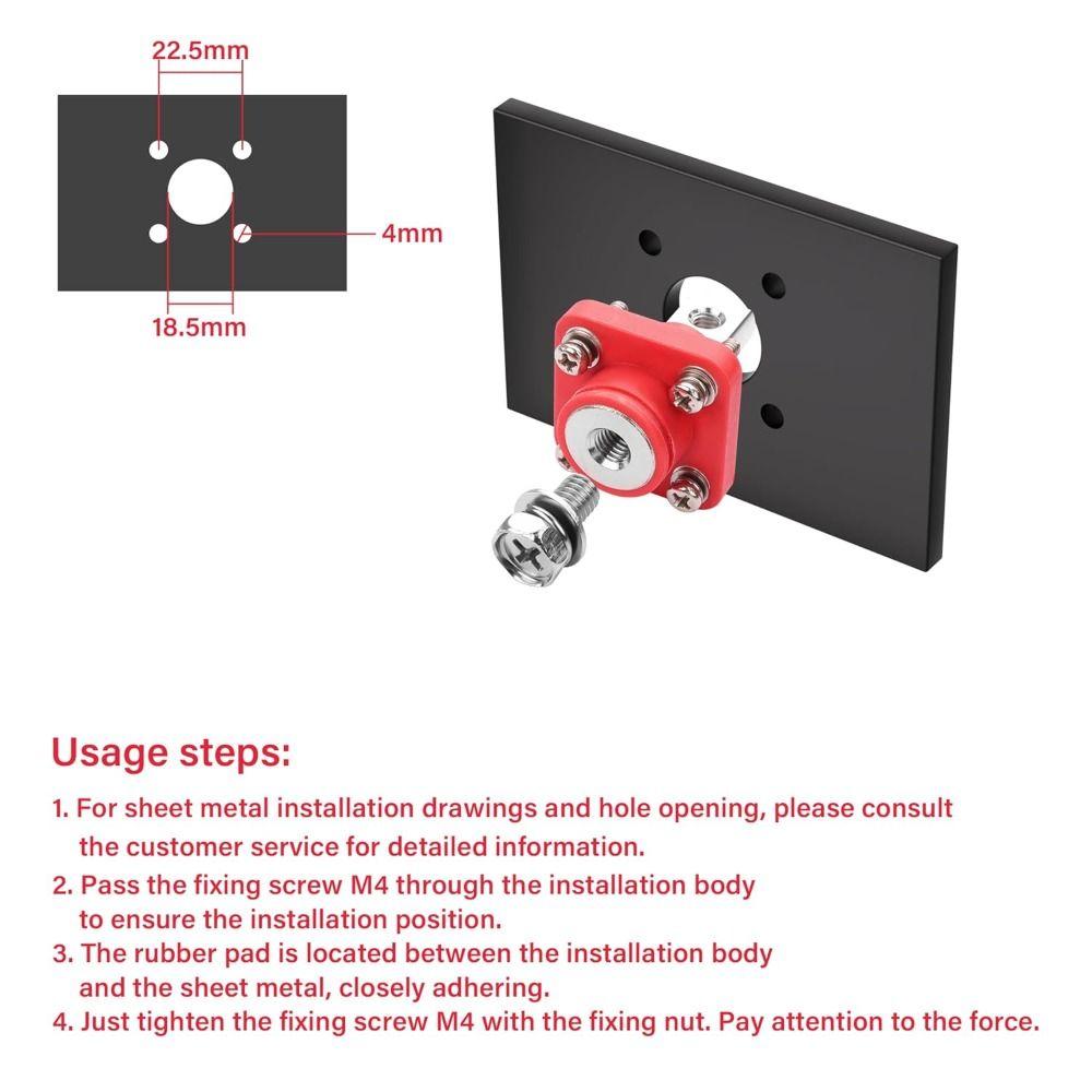 New All Copper Lithium Battery Terminal High Current Black Red Battery Connector 100A/120A/150A/200A Copper Terminals