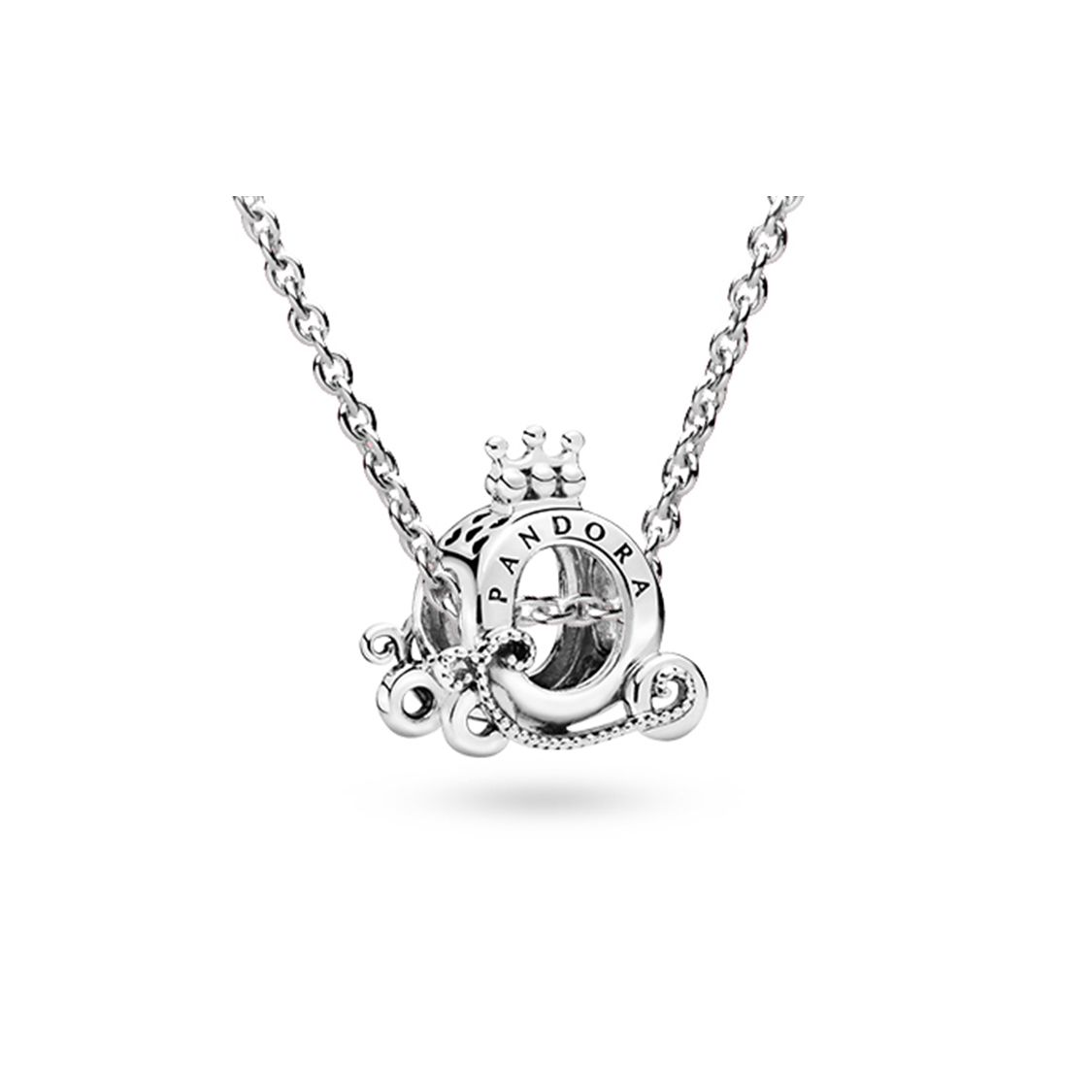 Pandora Crown Carriage Necklace Set Women necklaces ZT1019 Silver