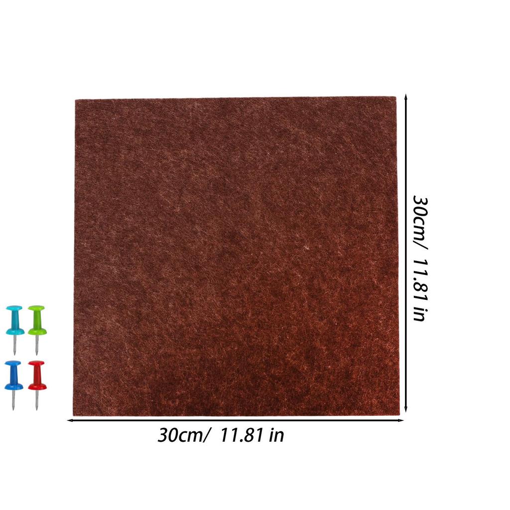 30cm Felt Board with Photo Fixing Thumbtacks Message Board No-drill Photo Background Wall Decor Supplies for Home Classroom