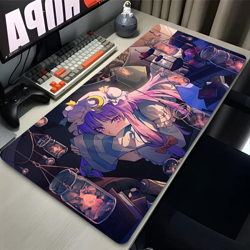 Mousepad Large Gaming Anime Touhou Project Mouse Pad LockEdge Gaming Computer Accessories Black and White Keyboard Desk Mat