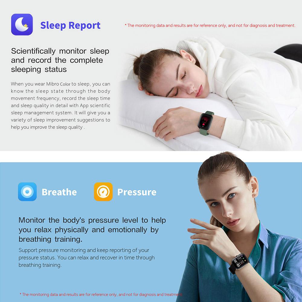 Mibro Color Smart Watch XPAW002 Fitness Tracker with 15 Sports ModesBlood  Oxygen Sleep