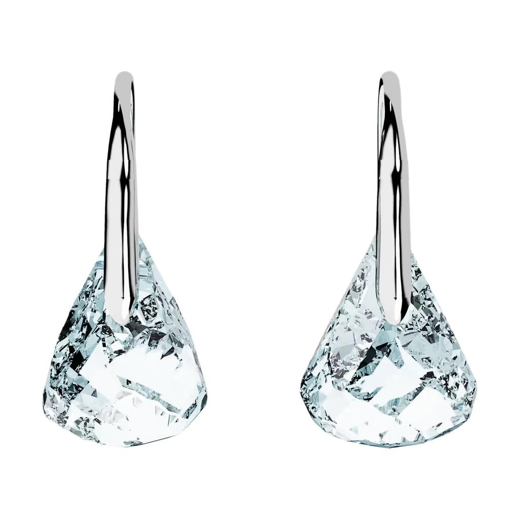 Swarovski Lunar Water Drop Pendant Design Rhodium Plated Earrings Women Earrings Blue 5717560