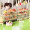 1:12 Scale Dollhouse Miniature Food Bakery Shop Cake Display Counter Bakery Cabinet Model Showcase Mini Snack Cabinet