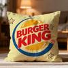 Popular BBurger Kinged Cushion Cover Soft Washable Pillow Case Multi-Scene for Couch Bed Travel Office Use