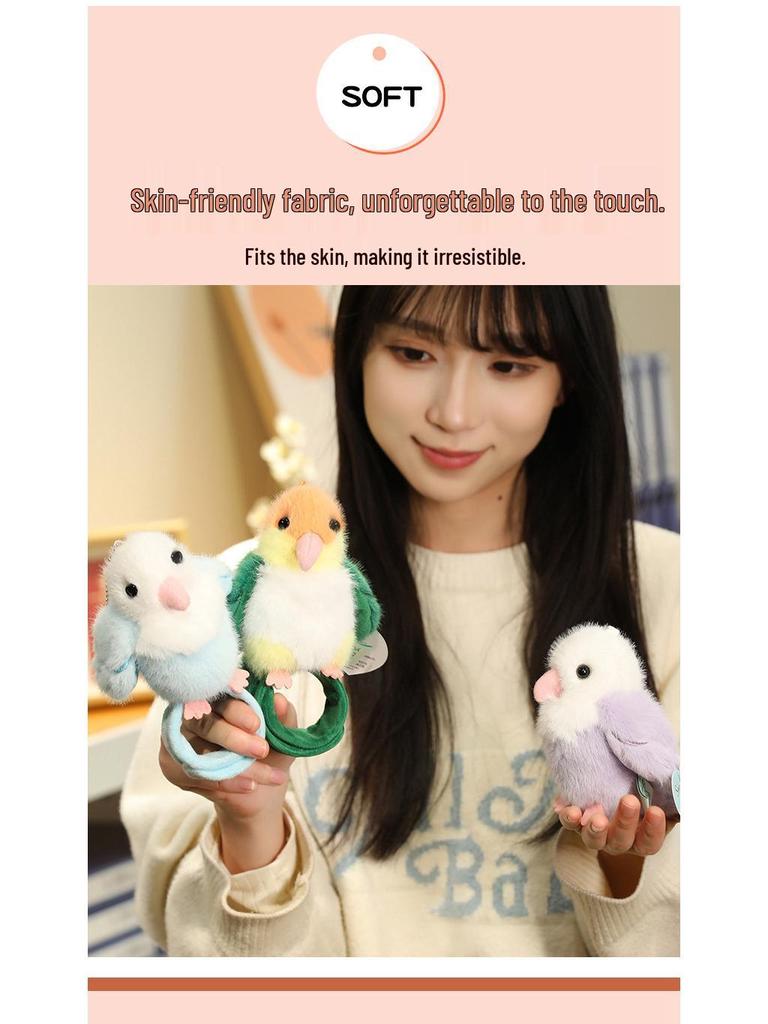 Popular Plush Parrot Bird Slap Bracelet & Pendant Doll