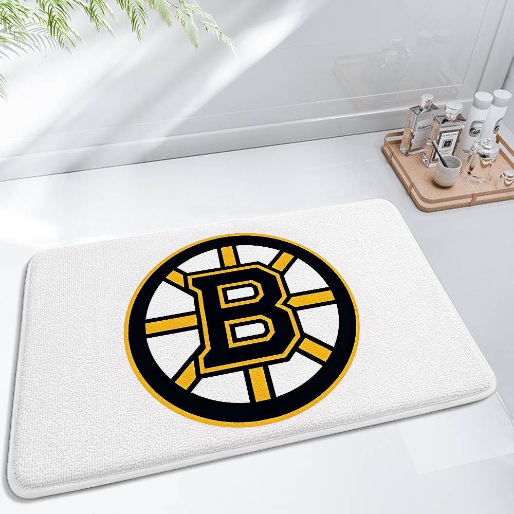 Alfombrillas B-Boston-B-Bruins Alfombra para Lavadero en Casa Alfombra para Decoración de Sala de Estar Zona de Salón Felpudo Antideslizante Felpudo de Entrada