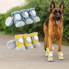 4 Stück/Set Mode Atmungsaktive Knopf Hundeschuhe Reflektierend Rutschfest Hunde Mesh Schuhe Weiche Sohle Bequemes Hundeschuhwerk Outdoor