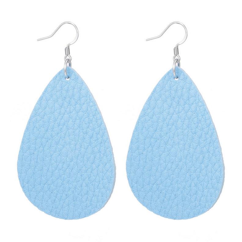 Fashion 29 Colors Teardrop Leather Earrings Lightweight Drop Earings Zircon Antique Dangle Earrings For Women Gifts Wholesale