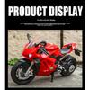 1/9 Scale DUCATI V4S Alloy Motorcycle Model with Lights - Kids' Premium Toy Car Replica, Racing Enthusiast Gift