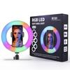 OEING 33CM RGB Ring Light with Stand & Selfie Remote