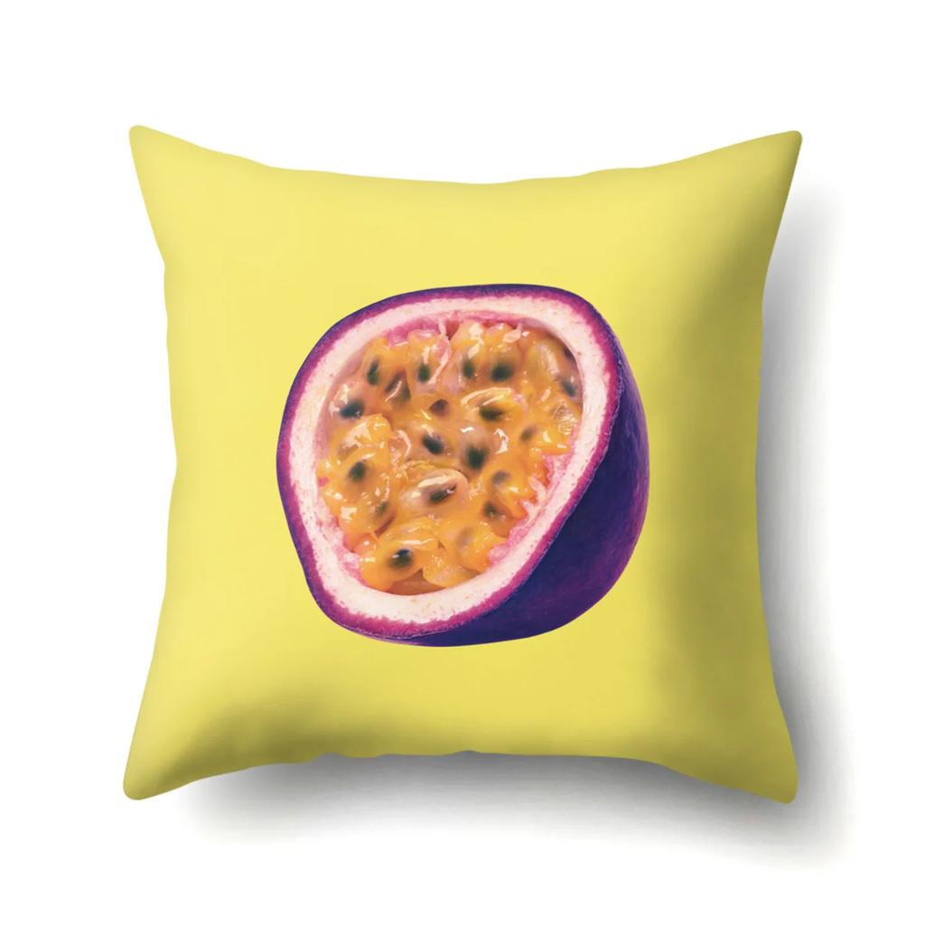Dekorativer Kissenbezug mit Wassermelonen-Erdbeer-Kiwi-Zitronen-Motiv, Obstmuster, Kissenbezug, Heimdekoration für Sofa, Bett, Wohnzimmer, 45 x 45 cm