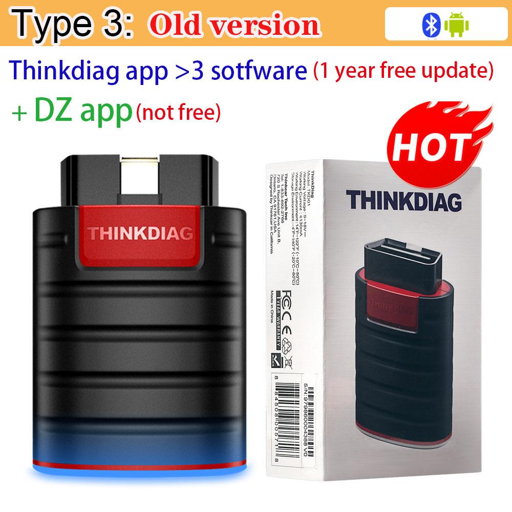 Thinkdiag Heißversion OBD2 Auto-Diagnosewerkzeuge Mit Vollem System 16 Reset 1 Jahr Kostenlos OBD2 Scanner PK X431 iDiag Easydiag 3.0