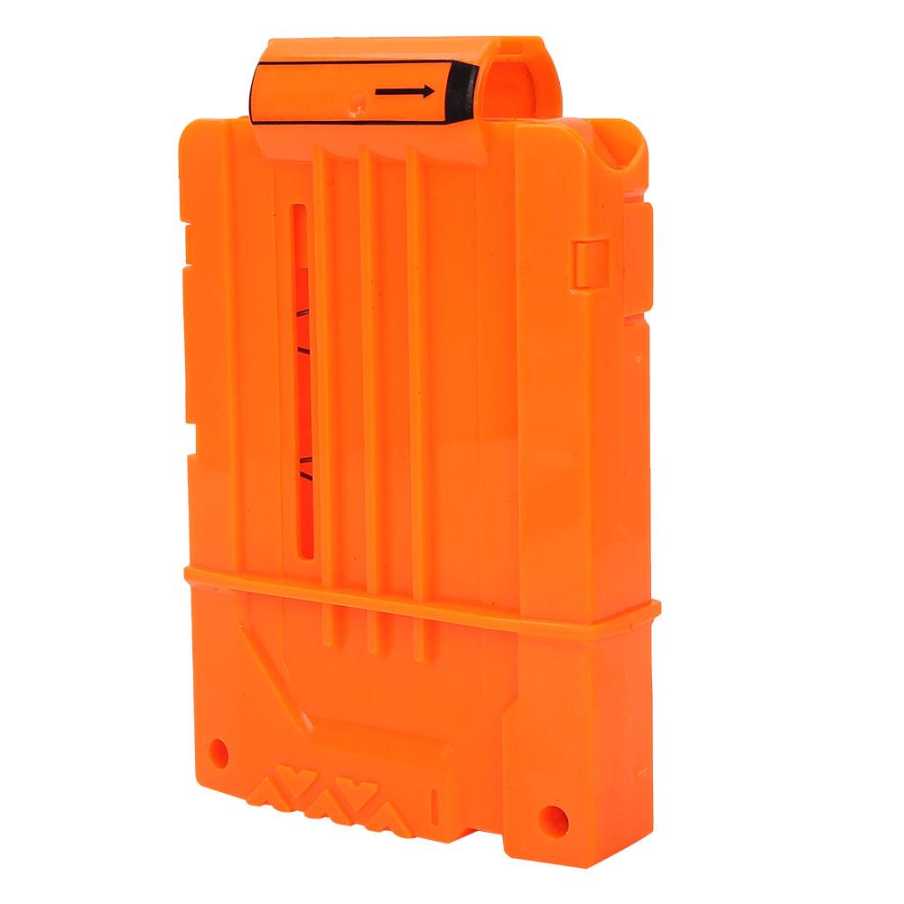 Soft Clip Plastic Cartridge Magazine Toy (5 Transparent Orange)