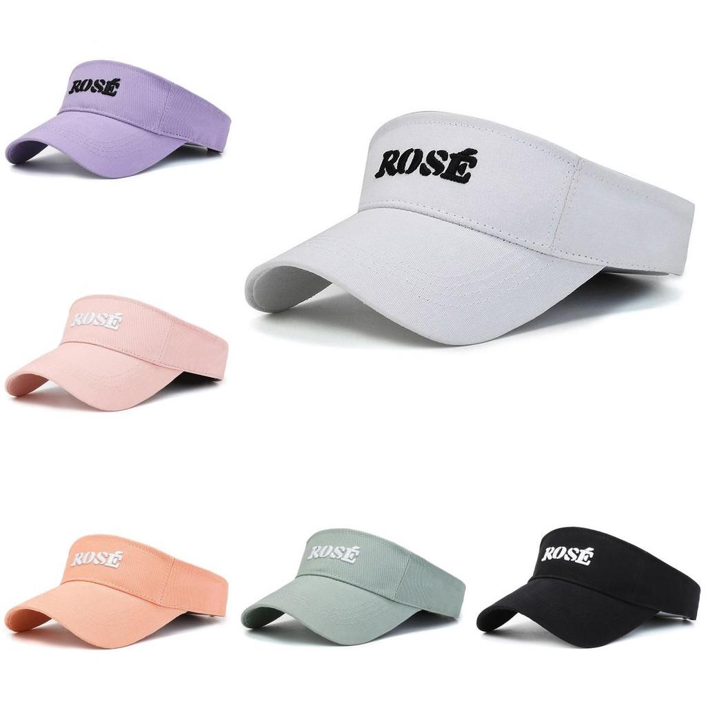 Letter Summer Rose Embroidery Baseball Cap Sporty Visor Cap Sun Gift Protection