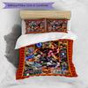 Demon Slayer Pattern Printed 3PCS Bedding Set, Soft Skin-Friendly Washable Duvet Cover & Pillowcases Set