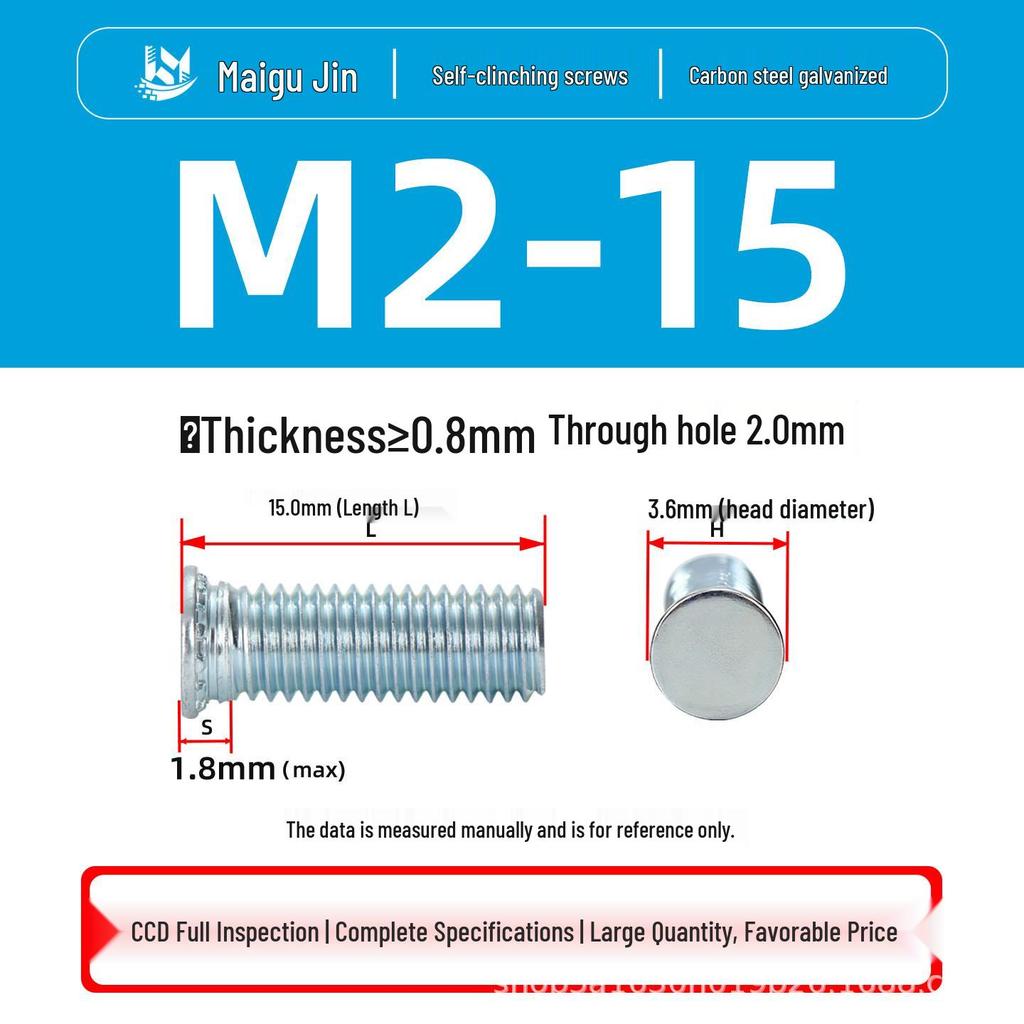 Flat Head Carbon Steel Galvanized Rivet Nuts FH-M2 to M10 - Free Shipping