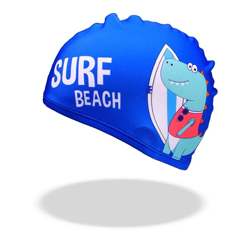 Children Cartoon Swimming Caps Animal Dinosaur Print Boys Girls Swimming Hat Pool Equipment Kids Swimming Accessories