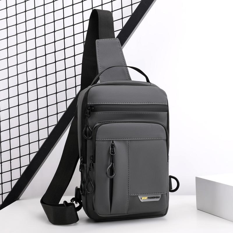 Men's Chest Bag Nylon Large Capacity Shoulder Crossbody Bag