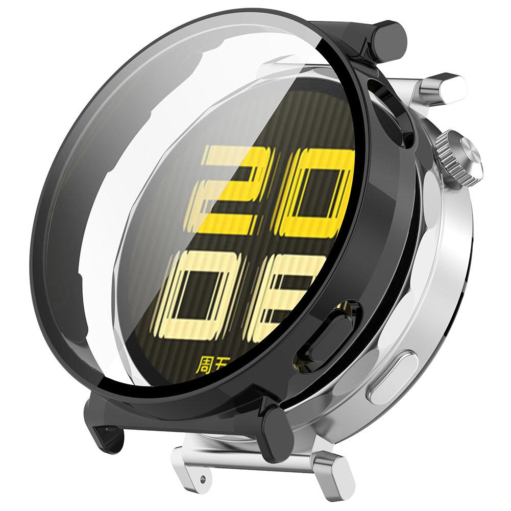 Watch Case Glass+Case Shockproof PC Case+Tempered Glass Screen Protective Case Full Coverage Case for Huawei Watch Pro 46MM/41MM