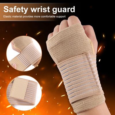 2Pcs Elastic Wrist Support With Strap Carpal Tunnel Wristband Adjustable Wrist Brace For Arthritis And Tendinitis Joint Relief