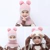 Masked Cap Winter Warm Baby Beanie Hat Cartoon Balaclava Hat Children Knitted  Cap Neck Face Guard