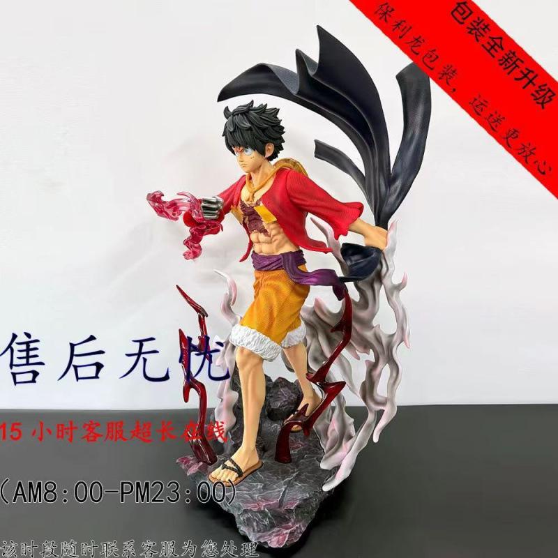ONE PIECE Resonanz Luffy Figur 70CM gehender Luffy übergroßes Statuenmodell Ornament für Geburtstagsgeschenke