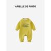 French Arielle De Pinto Baby and Children's Clothing for Boys and Girls, Autumn Style Romper, Cartoon Dinosaur Casual Jumpsuit